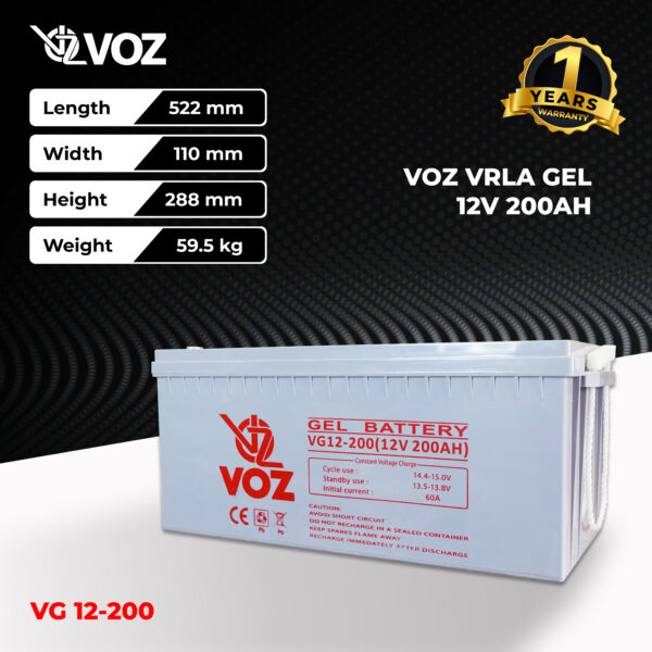 VOZ Gel 12V 200 Ah - Image 2