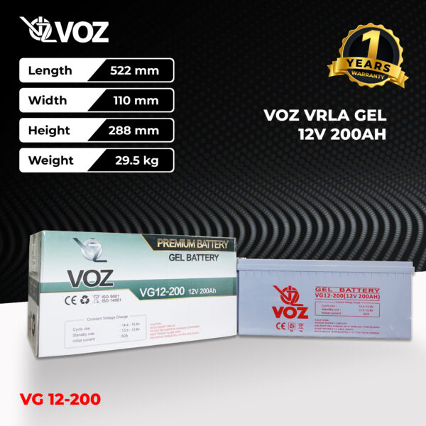 VOZ Gel 12V 200 Ah - Image 3