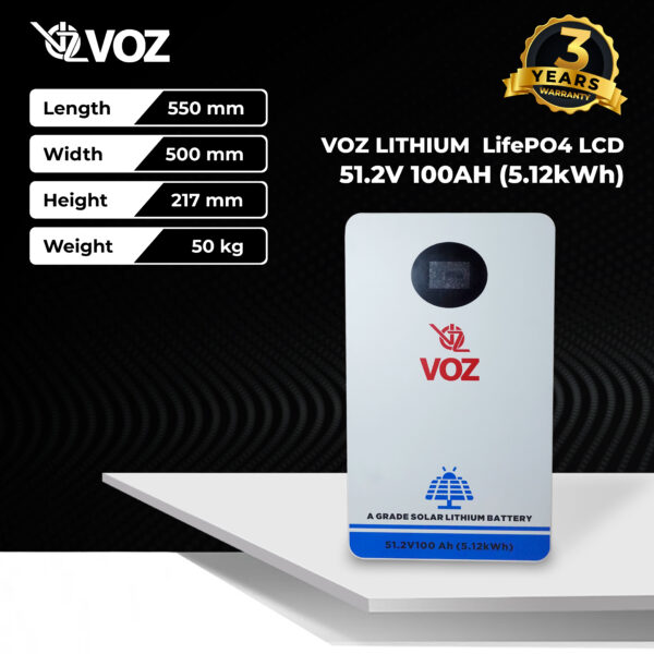 VOZ LiFePO4 51.2V 100 Ah With Mounted