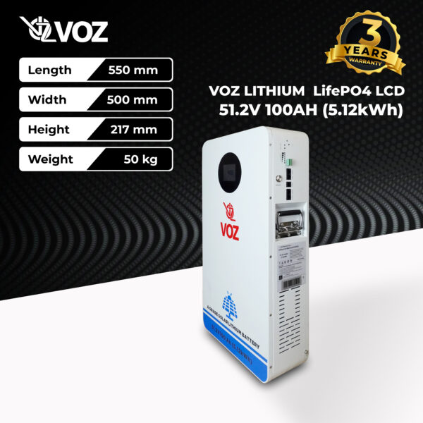 VOZ LiFePO4 51.2V 100 Ah With Mounted - Image 2