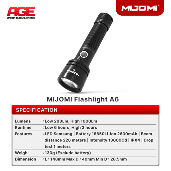 Mijomi Flashlight A6