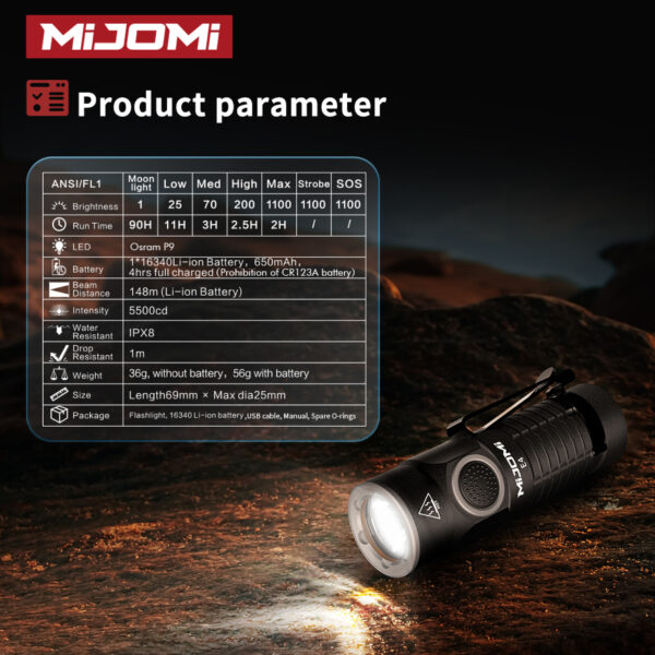 Mijomi Flashlight E4 - Image 6