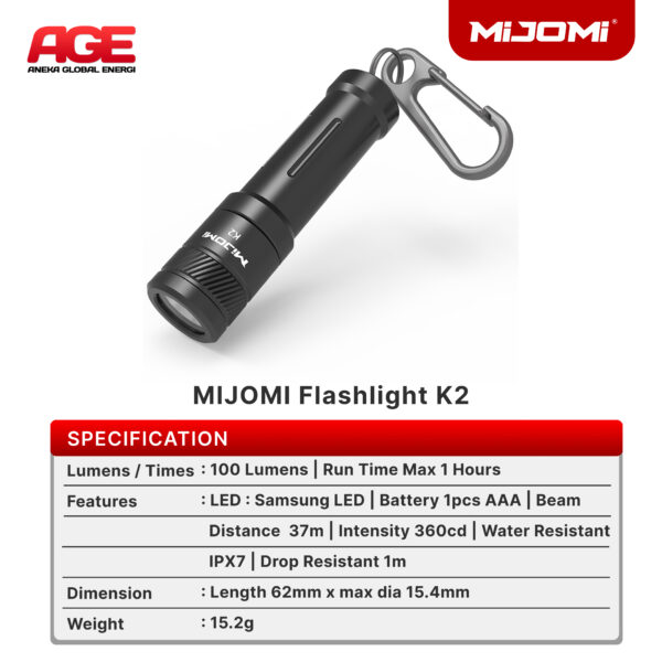 Mijomi Flashlight K2