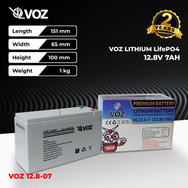 Voz LiFePO4 12.8V 7 Ah - Image 2