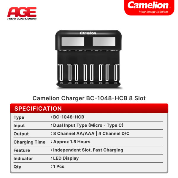 Camelion Charger BC-1048-HCB 8 Slot