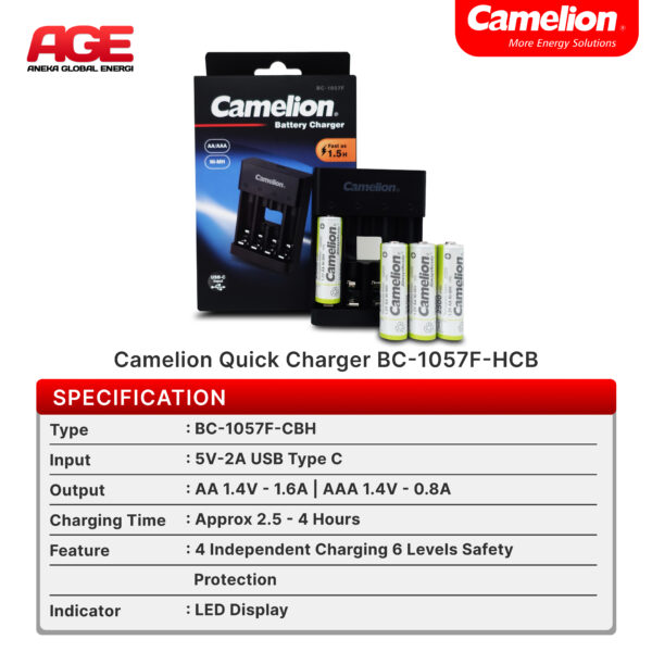 Camelion Quick Charger BC-1057F-HCB