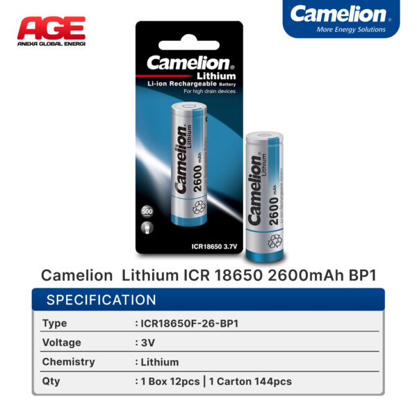 Camelion ICR18650 2600 mAh - Blister